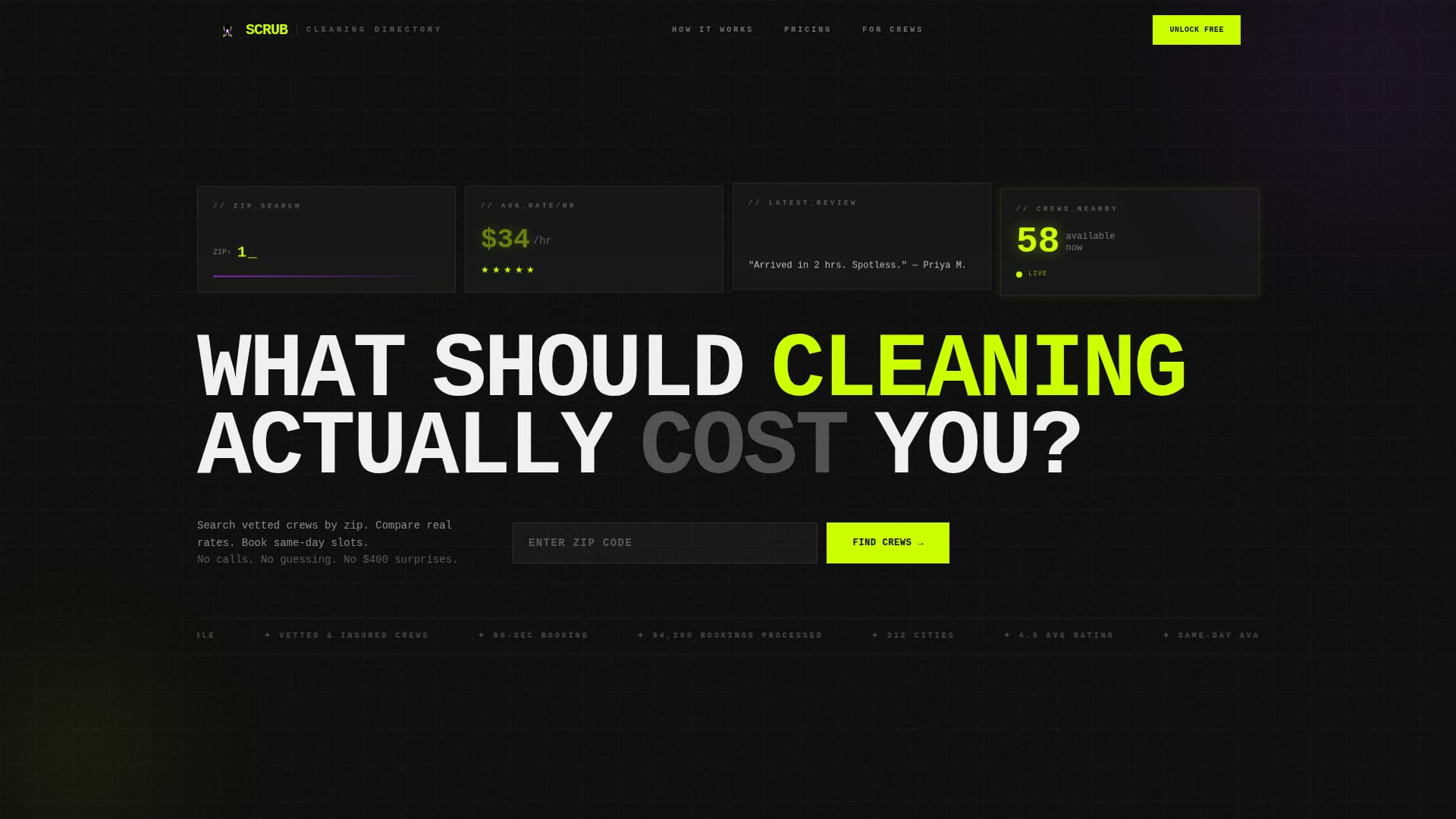 Cleaning Service Digital Presence Specialist Booking Website Template