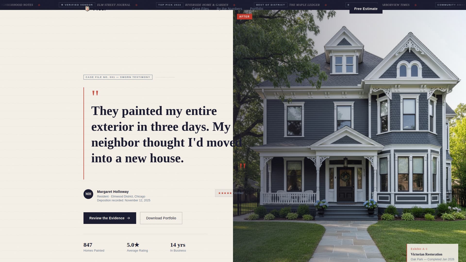 Proof - Undeniable Painter Landing Page Template