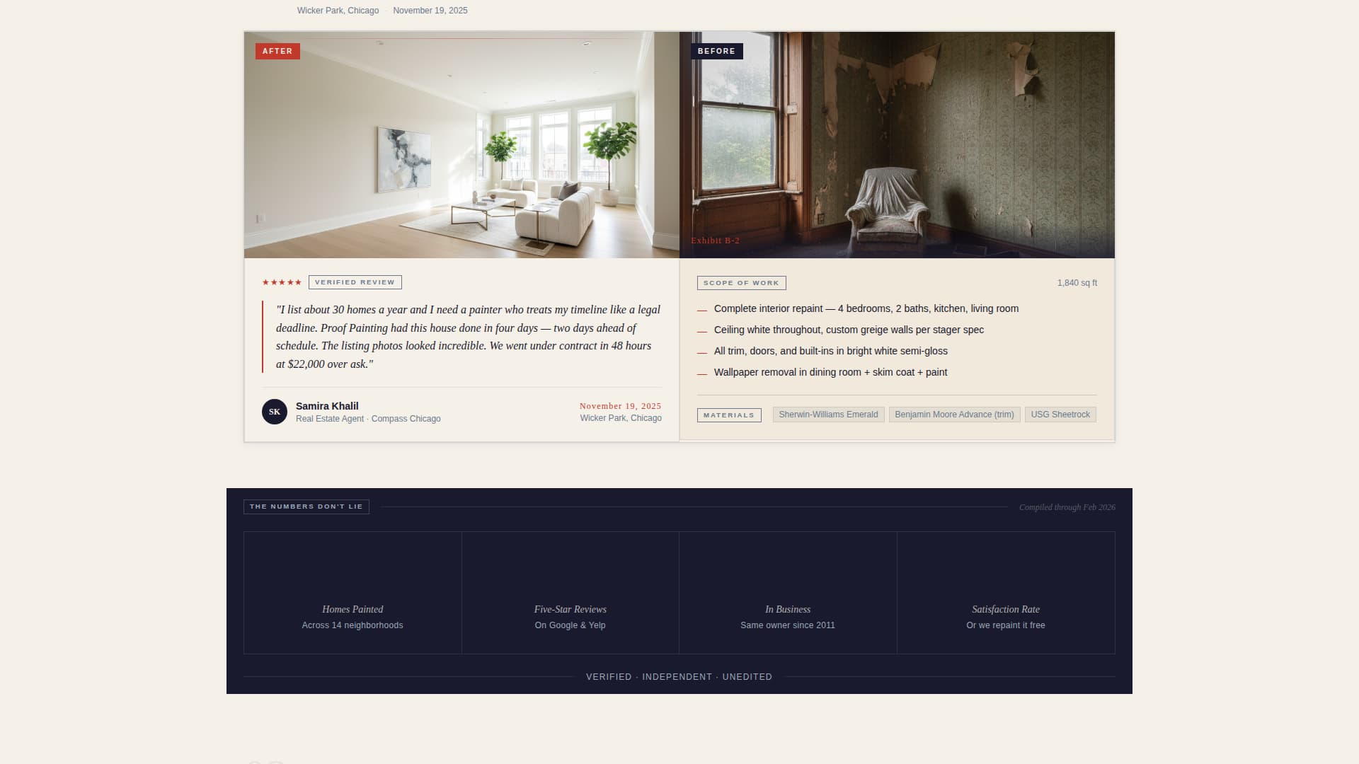 Proof - Undeniable Painter Landing Page Template