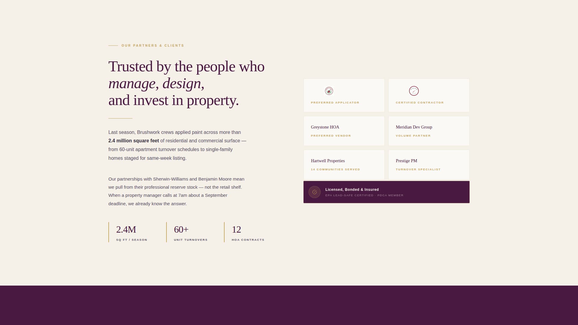Brushwork - Authoritative Painter Landing Page Template