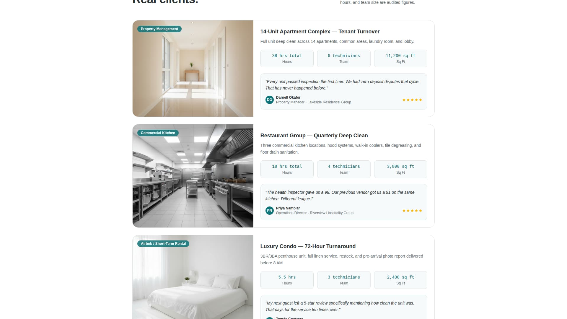 Multi-Service Cleaning Company Portfolio Website Template