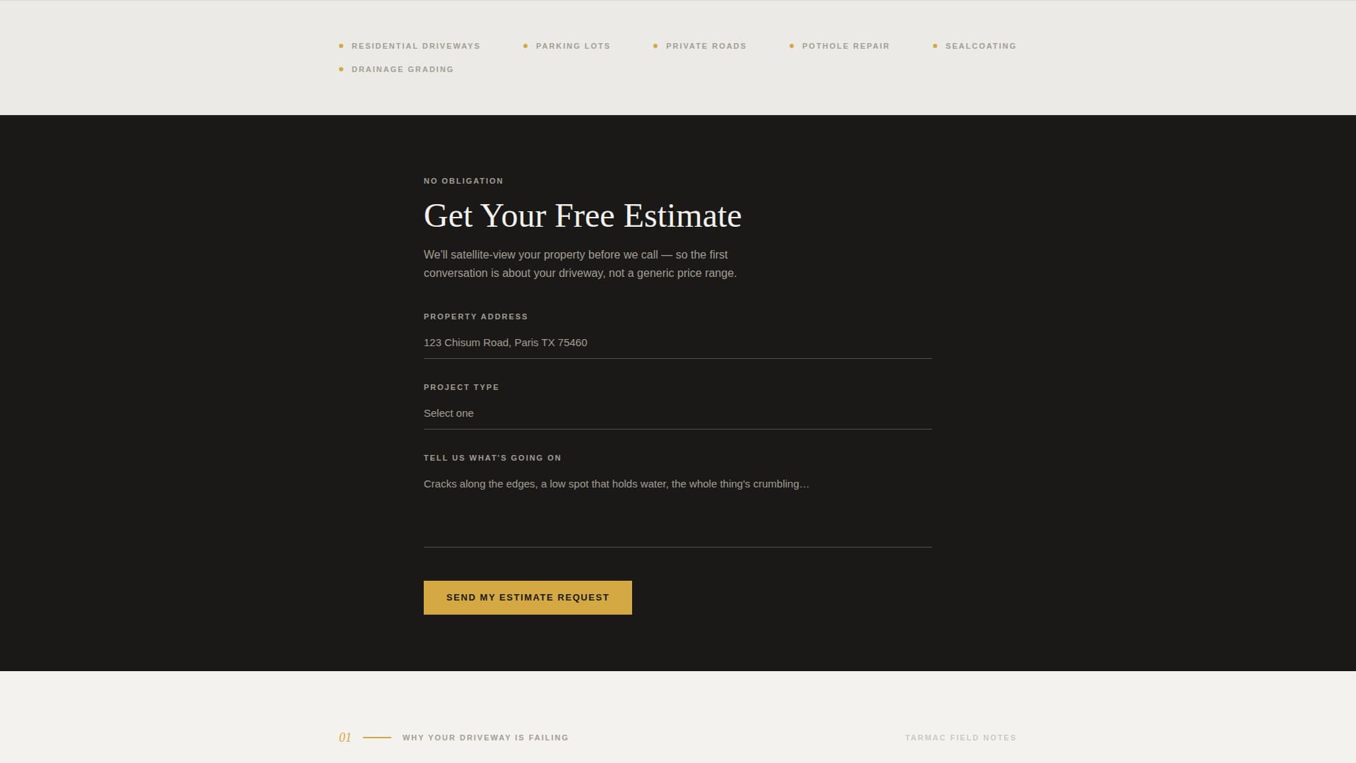 Foundation — Expert Paving Contractor Landing Page Template
