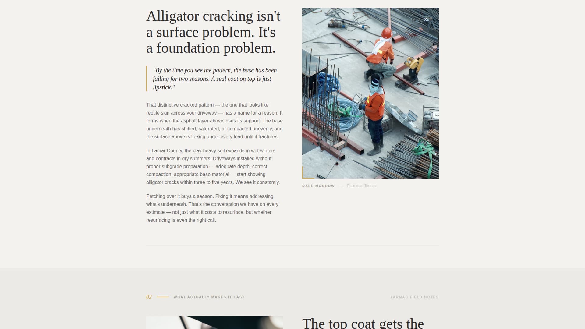 Foundation — Expert Paving Contractor Landing Page Template