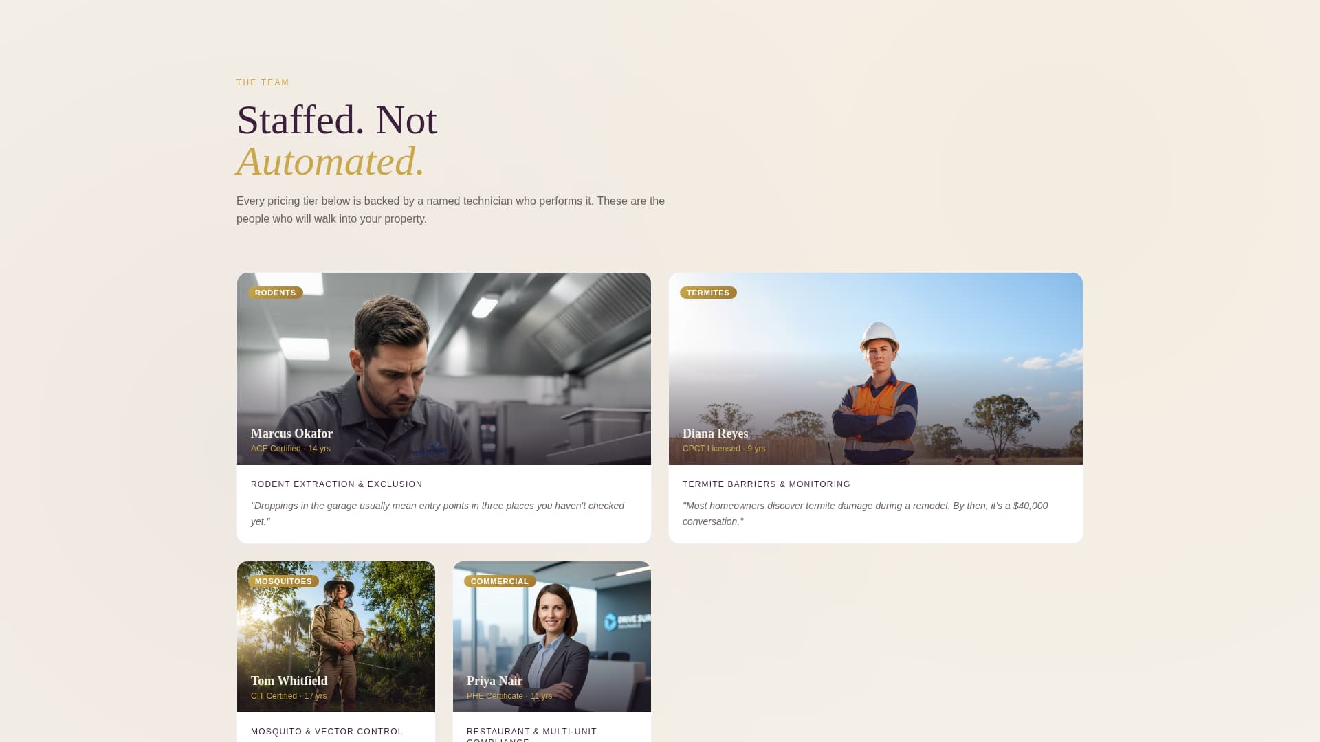 Exterminate - Decisive Pestcontrol Landing Page Template