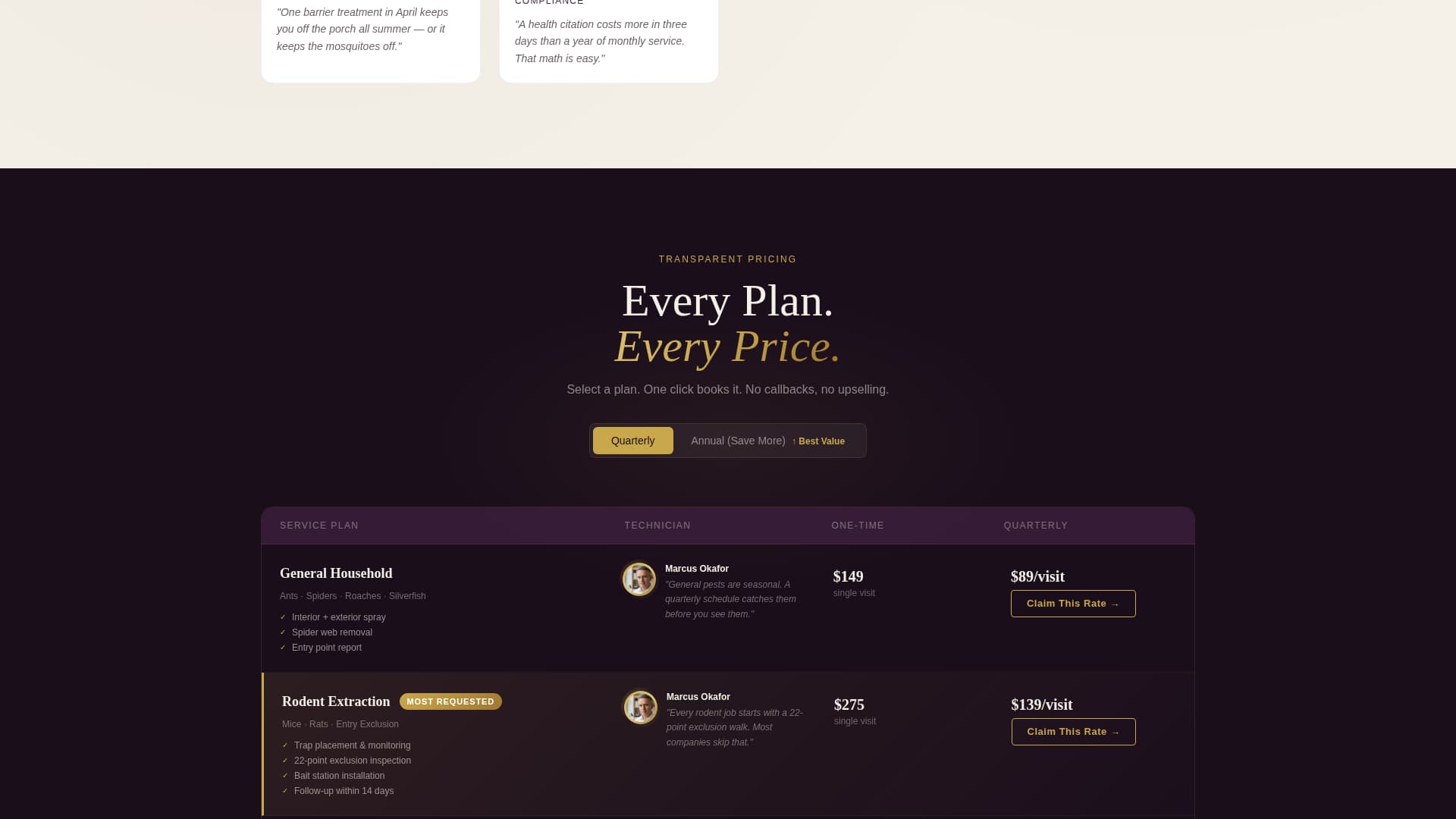 Exterminate - Decisive Pestcontrol Landing Page Template