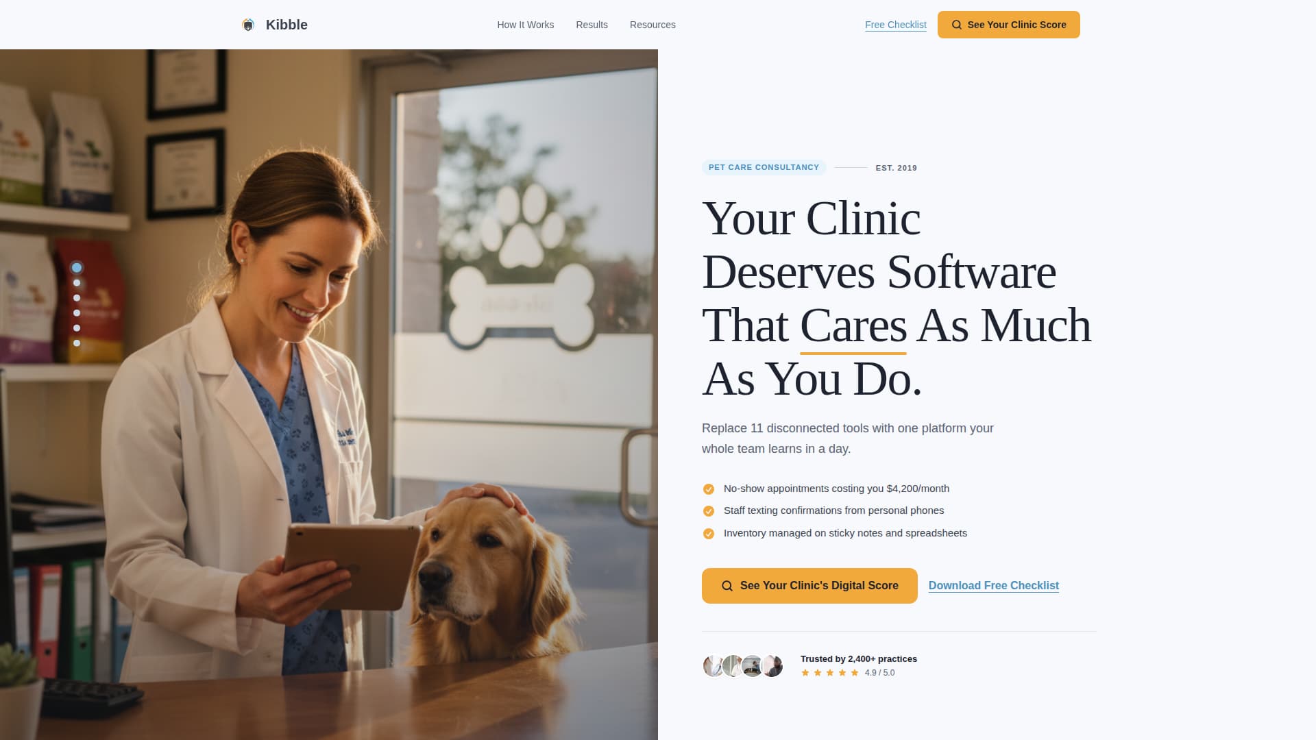 Kibble - Transformative Petcare Landing Page Template