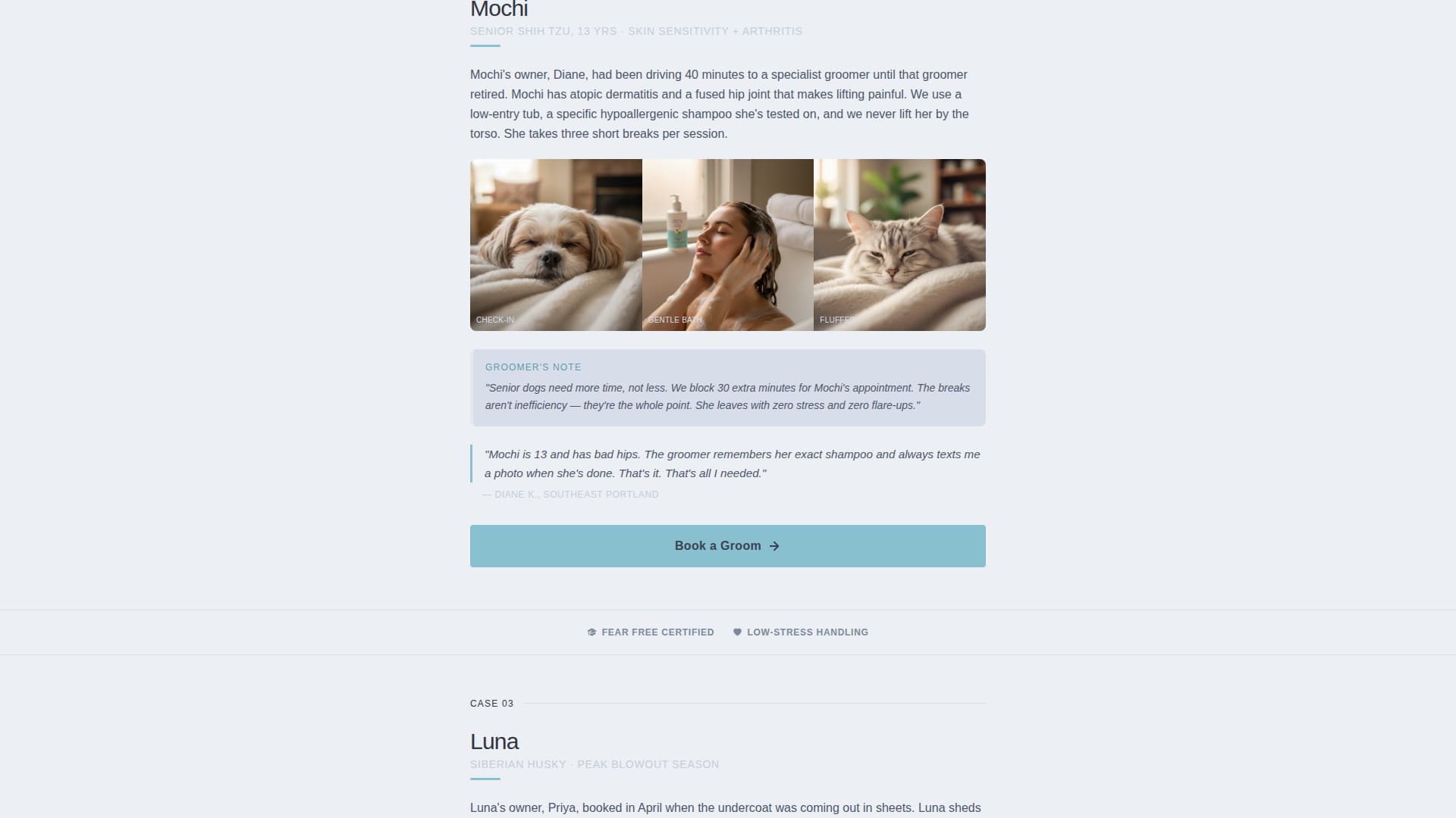 Groom - Trusted Petgrooming Landing Page Template