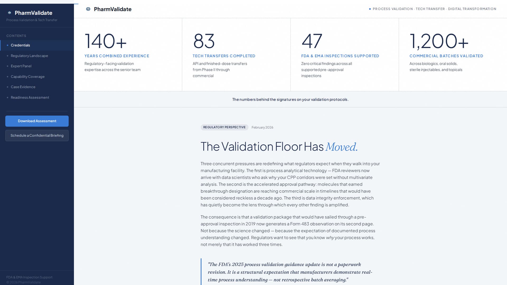 Pharmvalidate - Authoritative Pharmaceuticalconsulting Landing Page Template