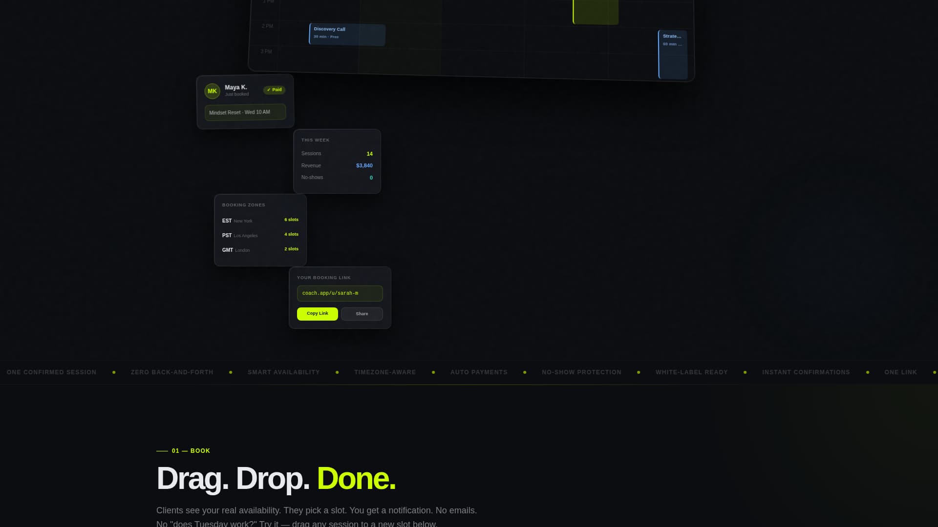 Coaching Digital Presence Booking Website Template