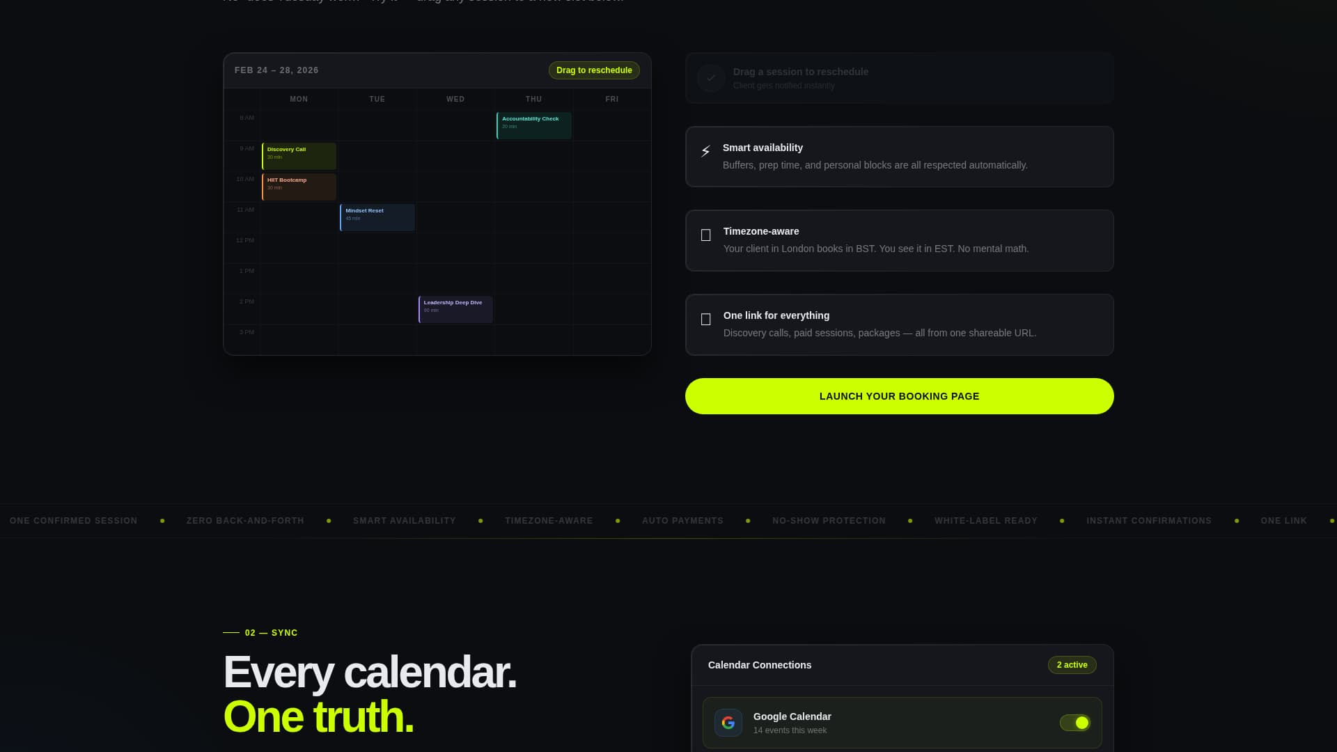 Coaching Digital Presence Booking Website Template