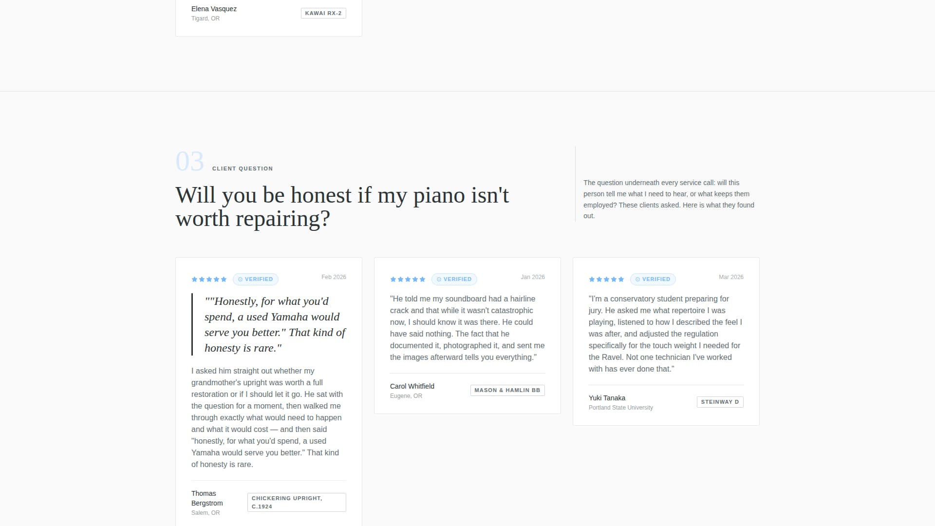 Temperament - Authoritative Pianotuner Landing Page Template
