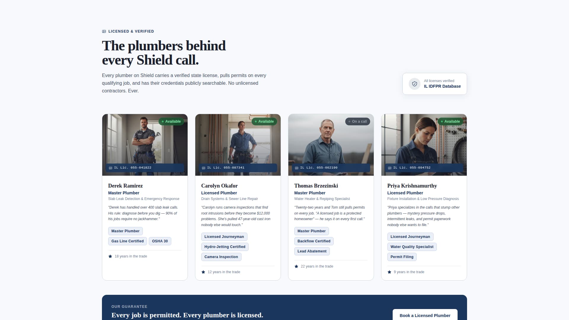 Licensed Plumber Trust-Building Website Template