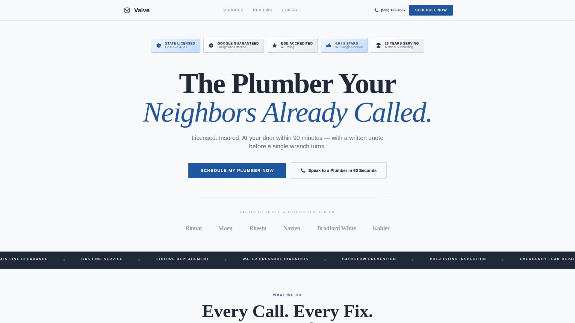 Flow — Licensed Plumbing Solutions Landing Page Template