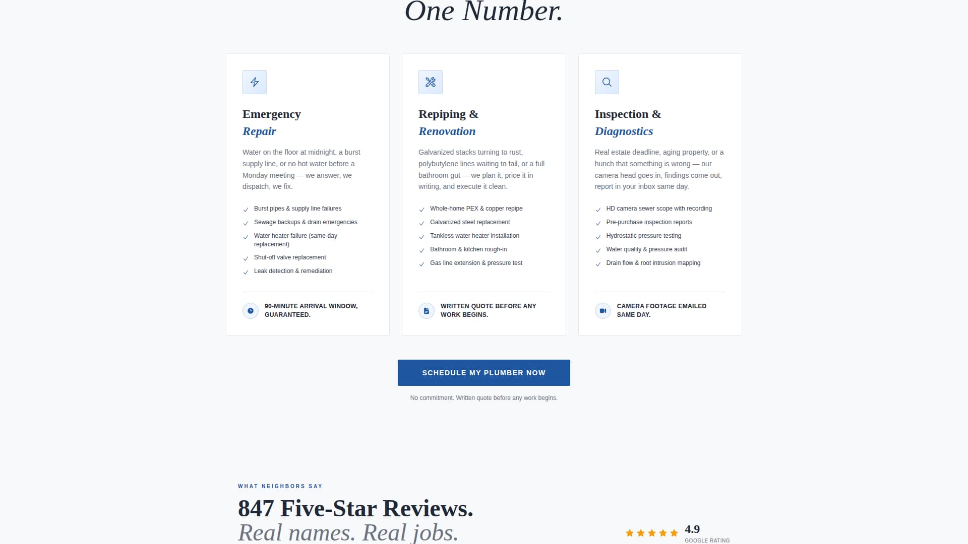 Flow — Licensed Plumbing Solutions Landing Page Template