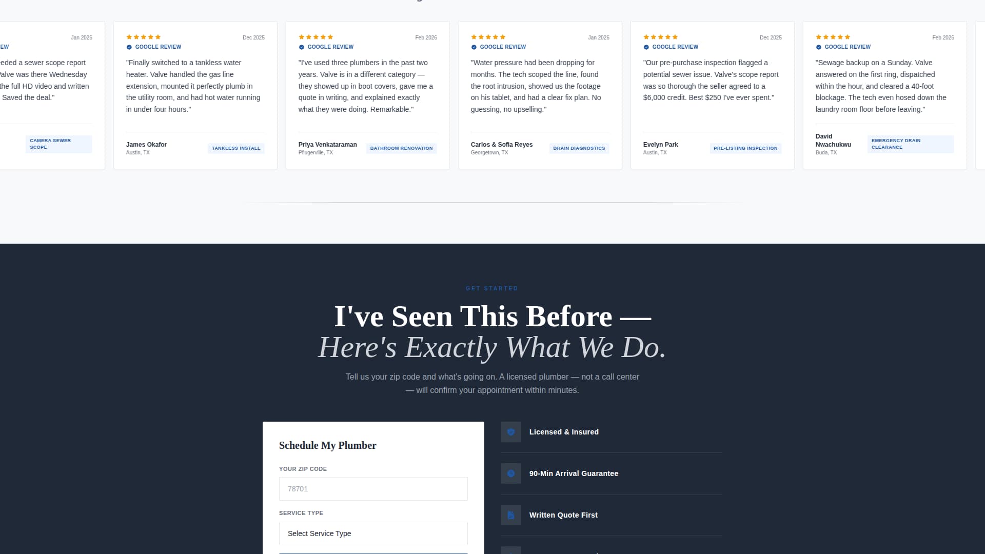 Flow — Licensed Plumbing Solutions Landing Page Template