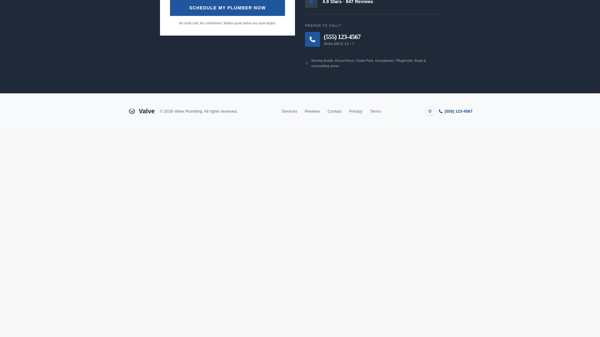 Flow — Licensed Plumbing Solutions Landing Page Template