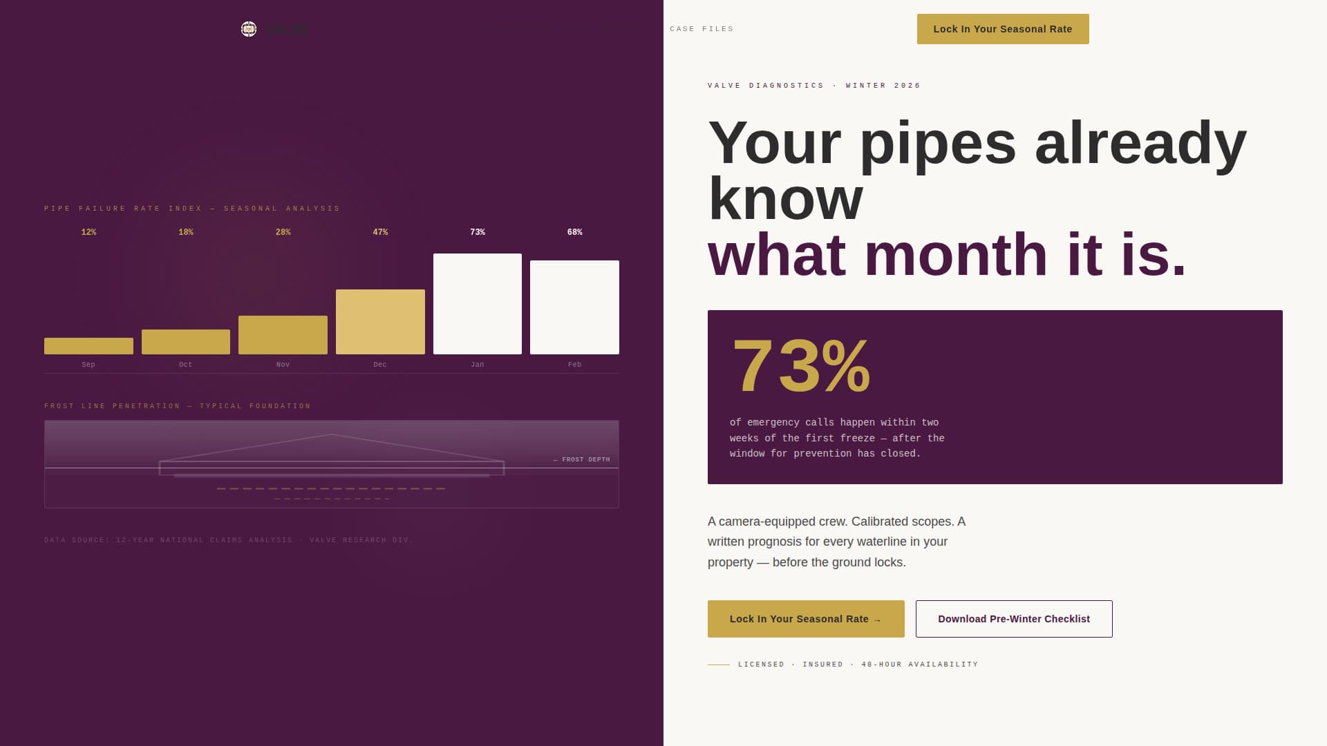 Valve - Precision Plumber Landing Page Template