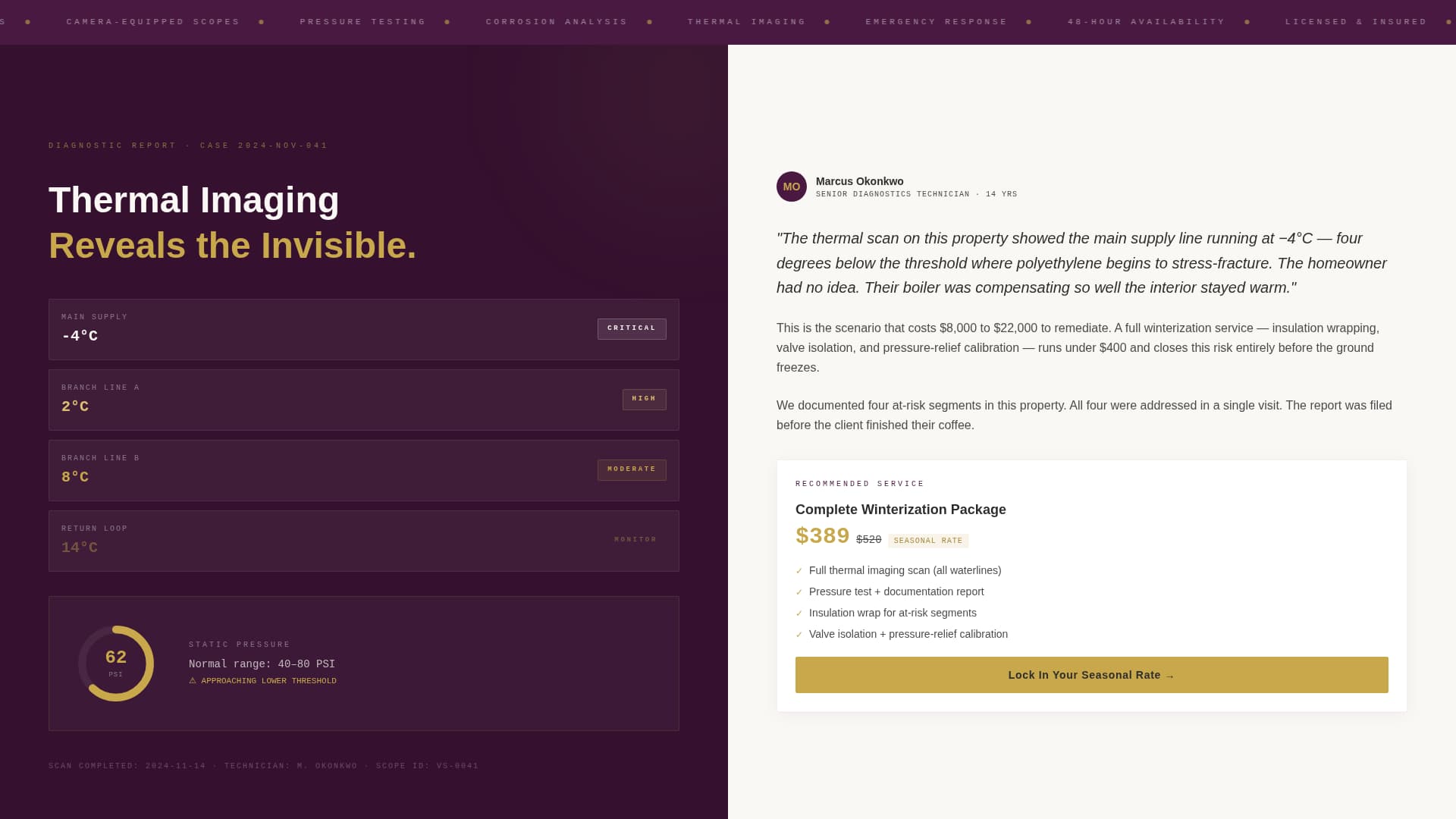 Valve - Precision Plumber Landing Page Template