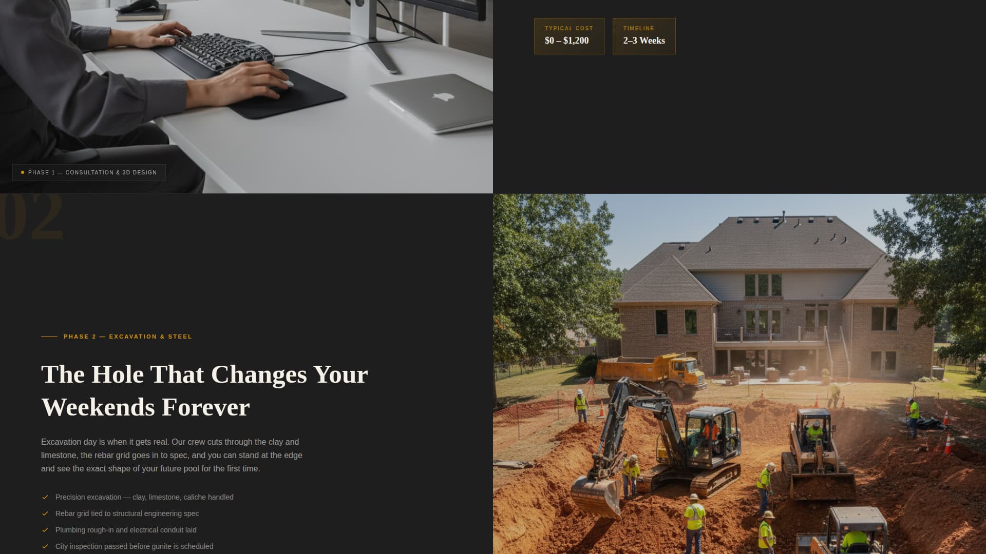 Groundbreak - Editorial Poolbuilder Landing Page Template