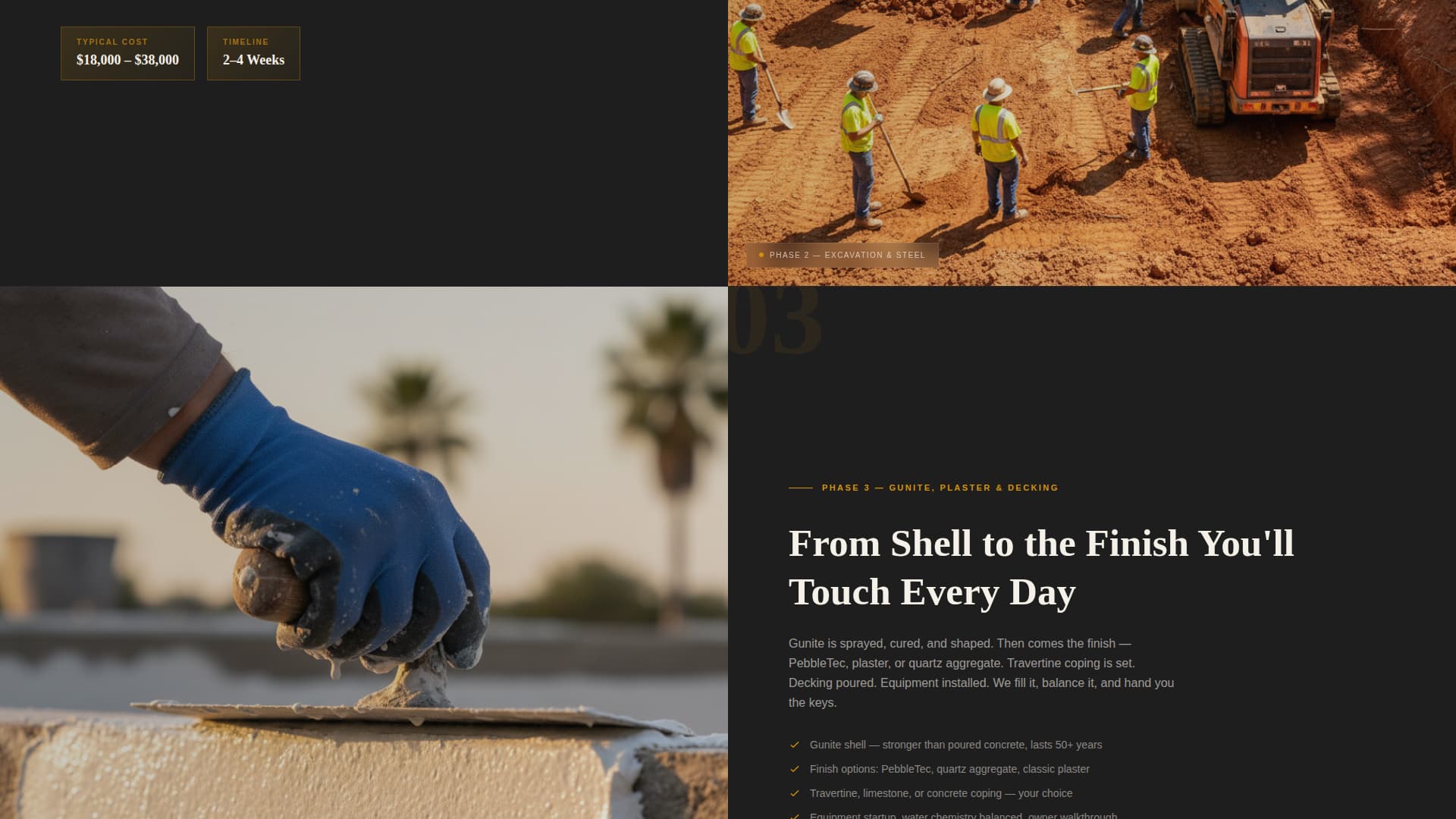 Groundbreak - Editorial Poolbuilder Landing Page Template
