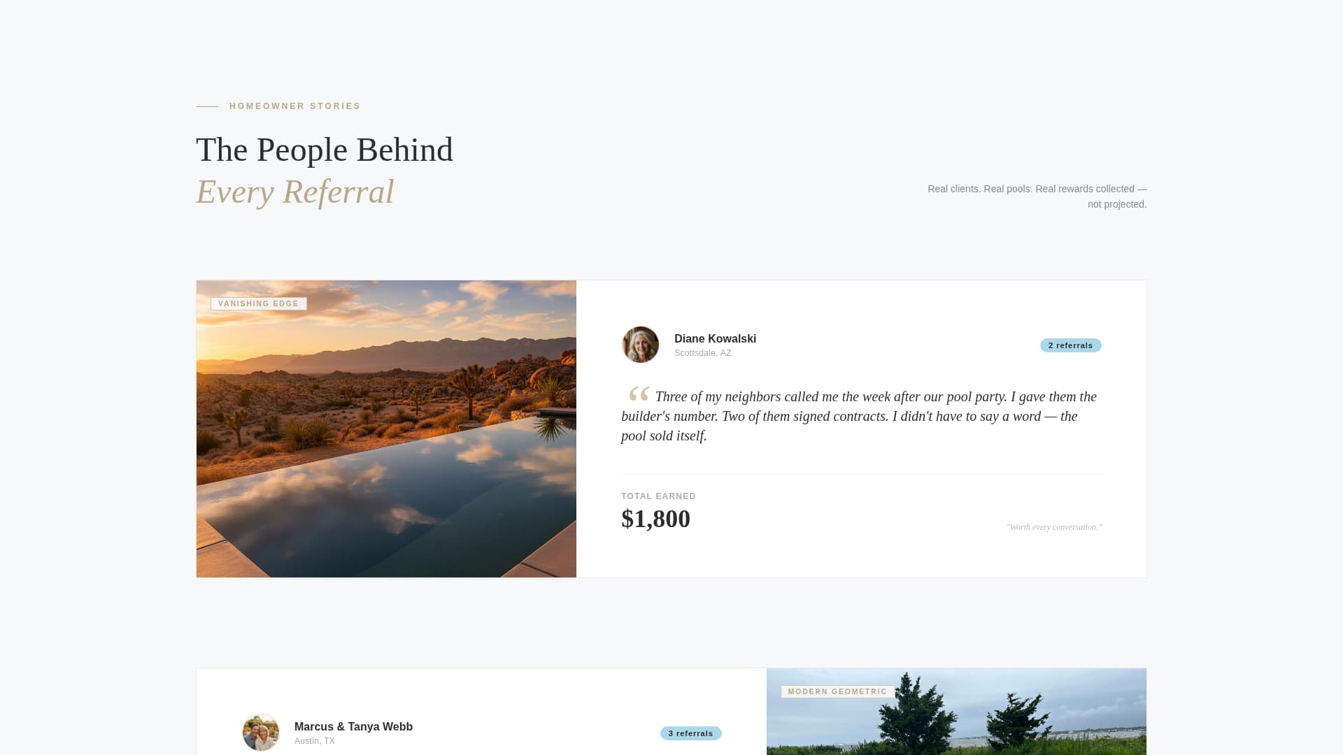 Poolside - Editorial Referral Landing Page Template