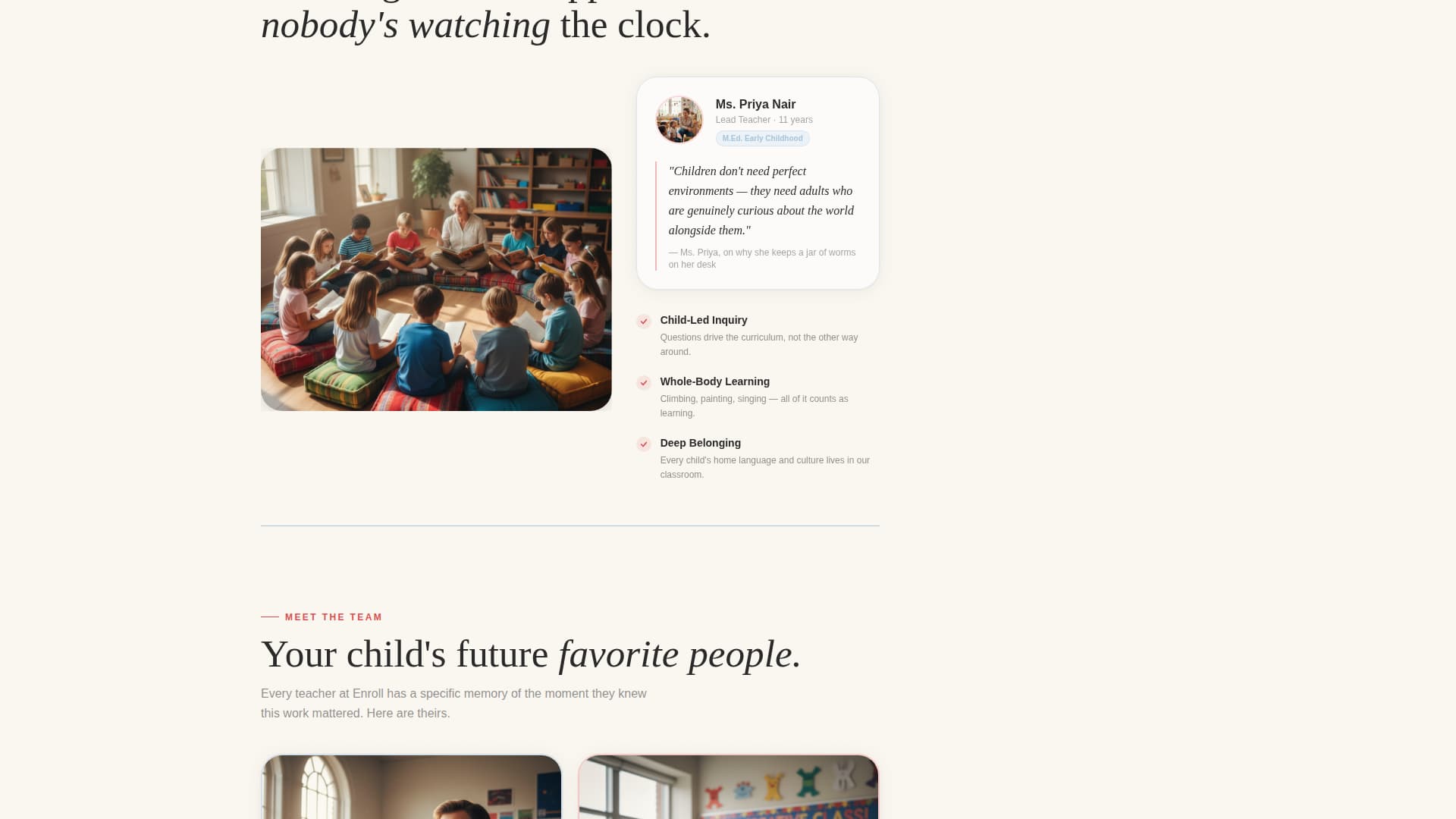 Nurture — Certified Early Childhood Education Landing Page Template