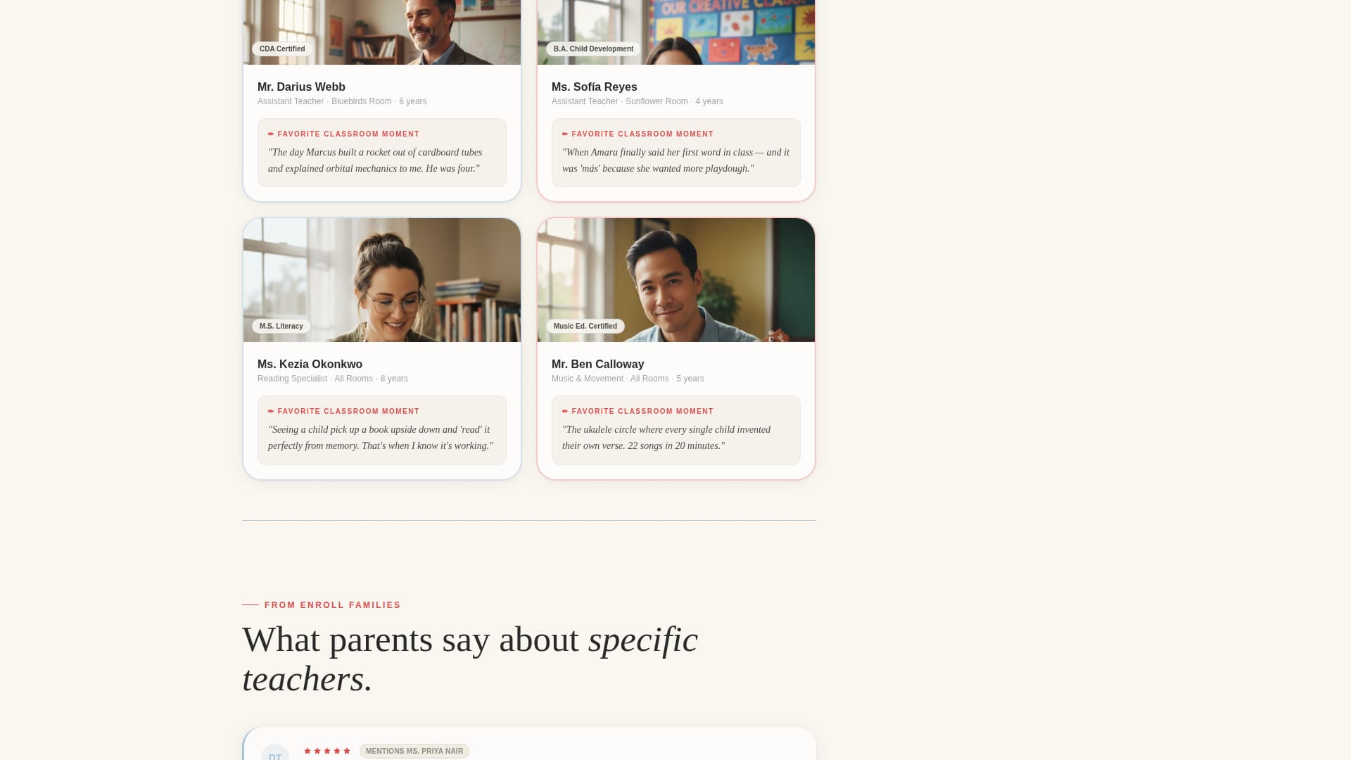 Nurture — Certified Early Childhood Education Landing Page Template