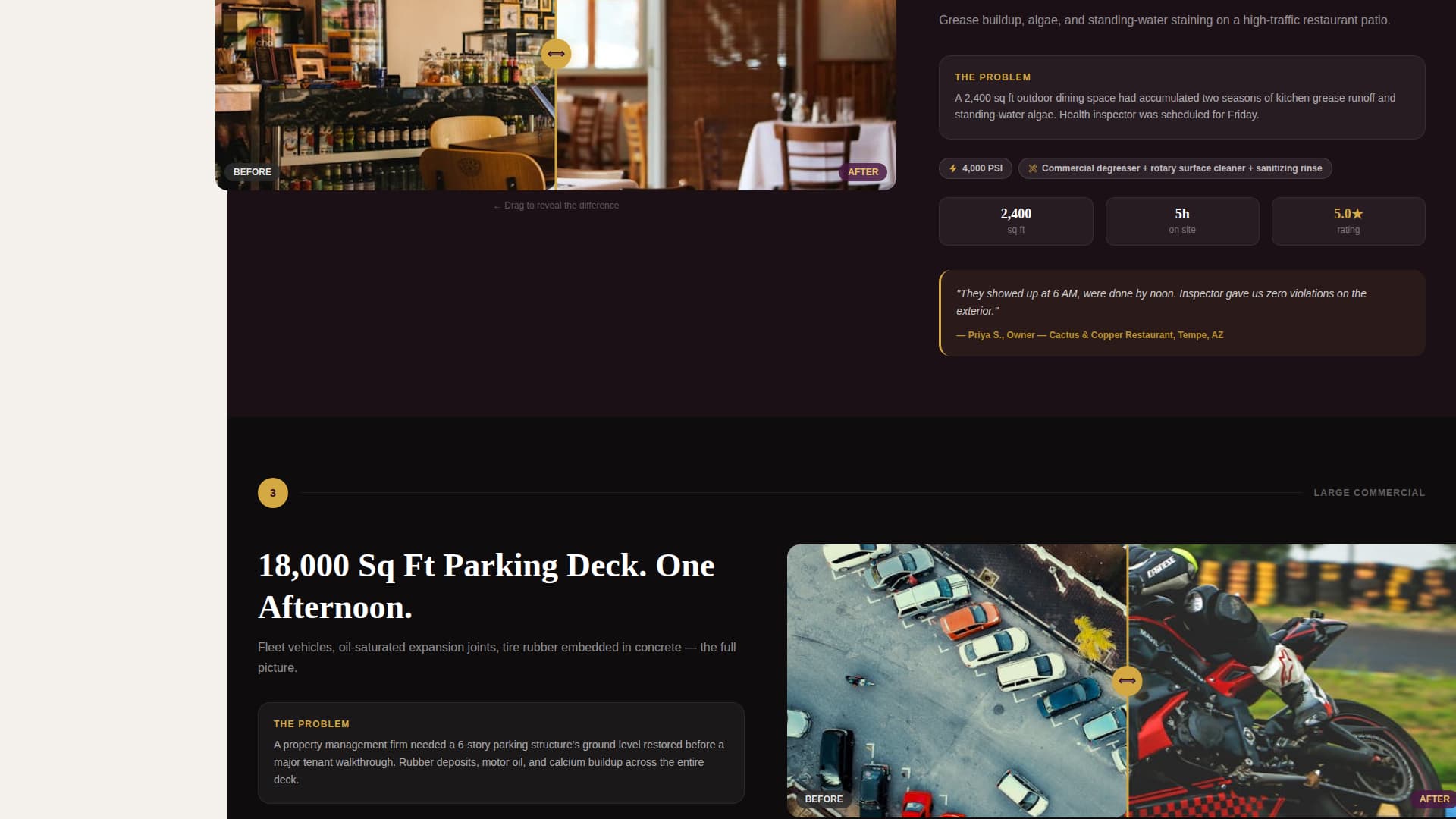 Pressure Washer Marketing Specialist Booking Website Template