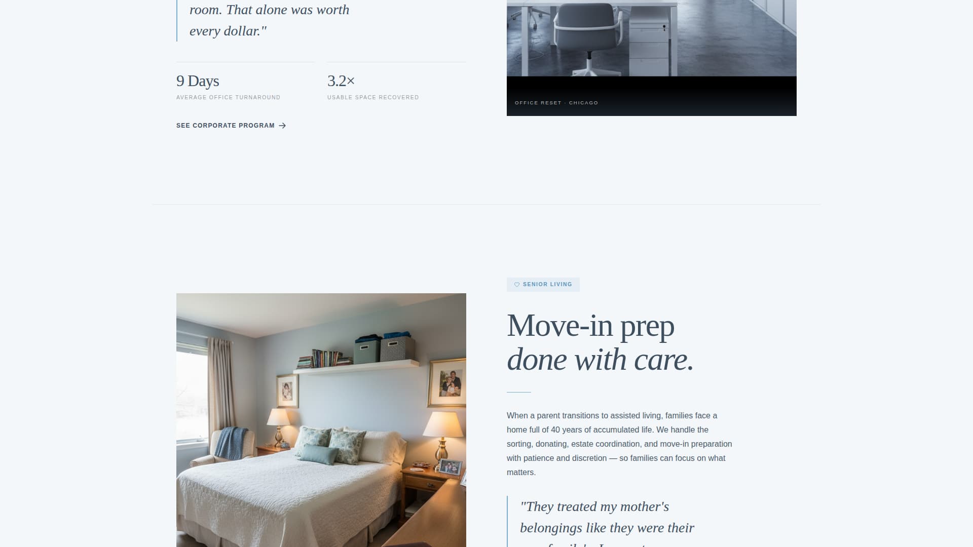 Organize — Professional Space Design Landing Page Template