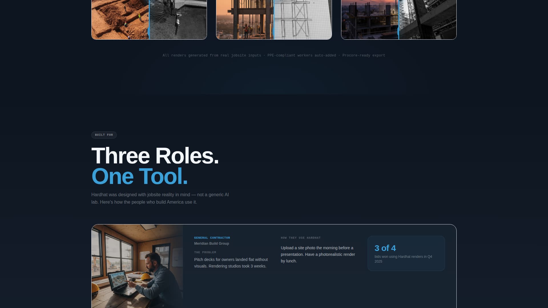 Hardhat - Powerful Construction AI Landing Page Template