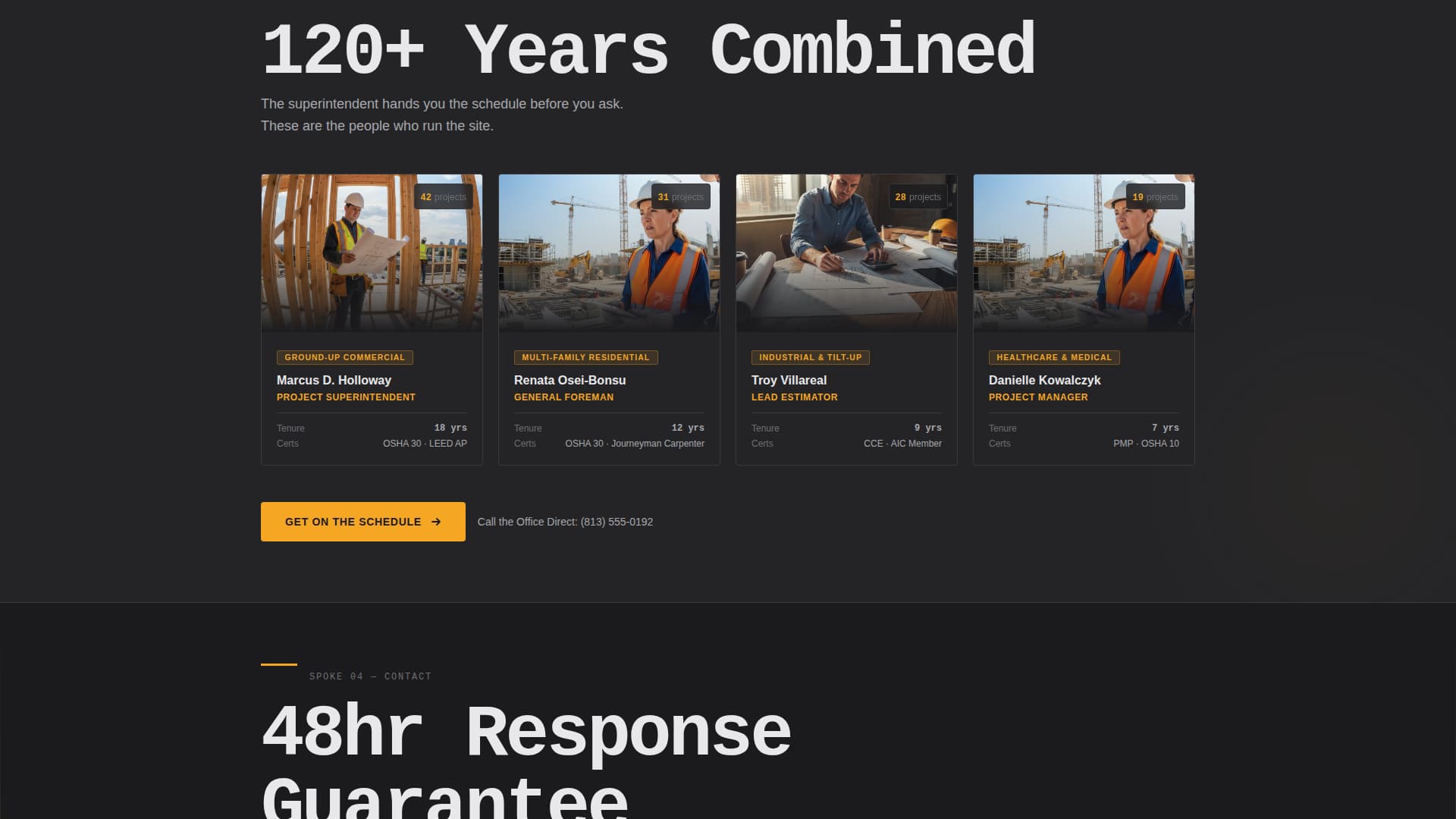 Construction Company Booking Website Template