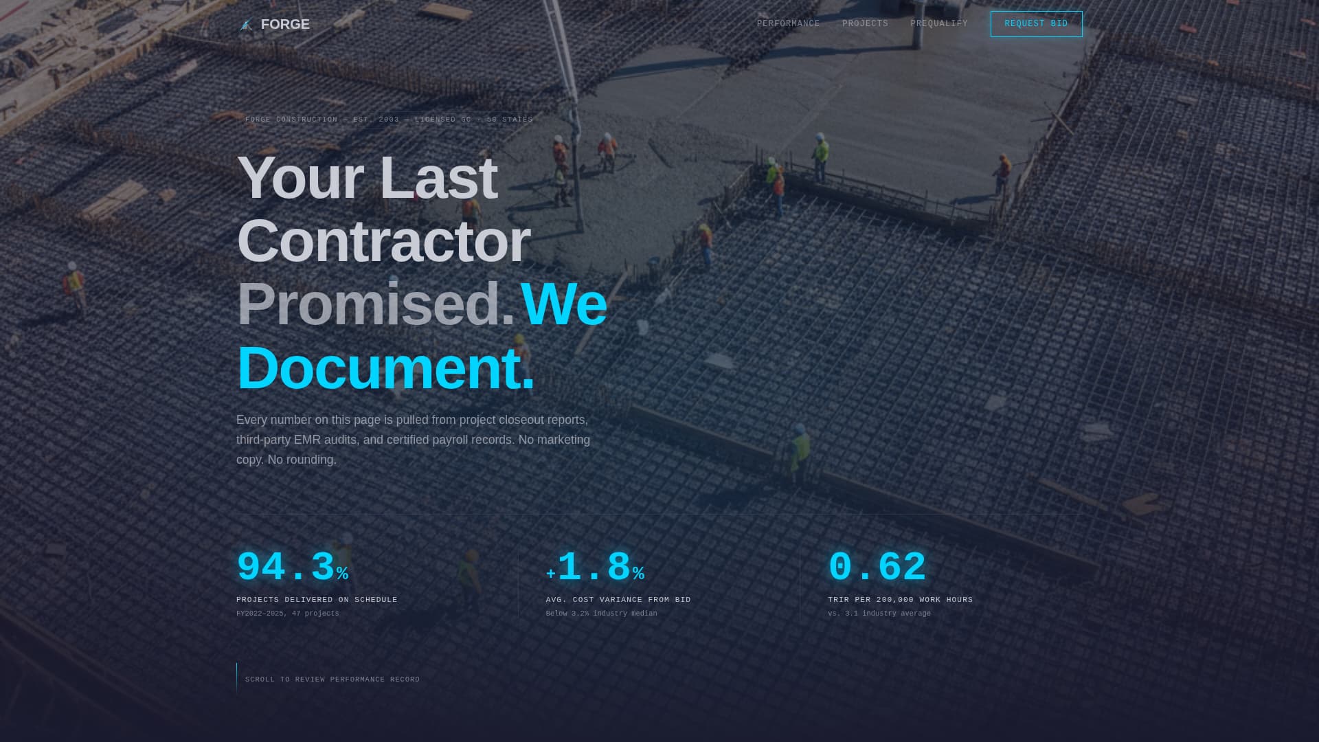Construction Company Professional Website Template