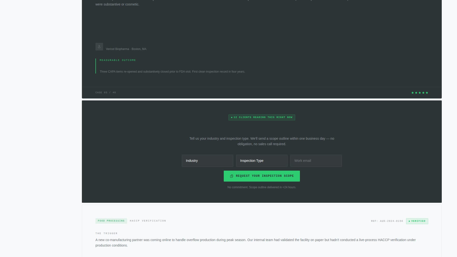 Inspect - Verified Qualityinspector Landing Page Template
