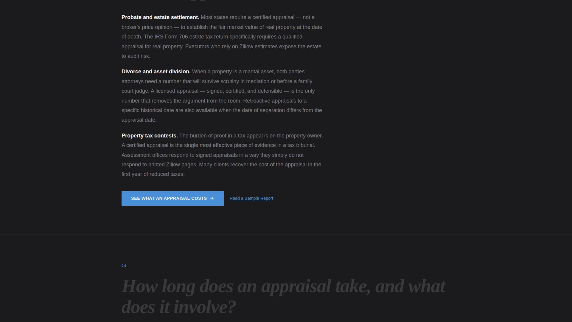 Appraise - Authoritative Realestateappraiser Landing Page Template