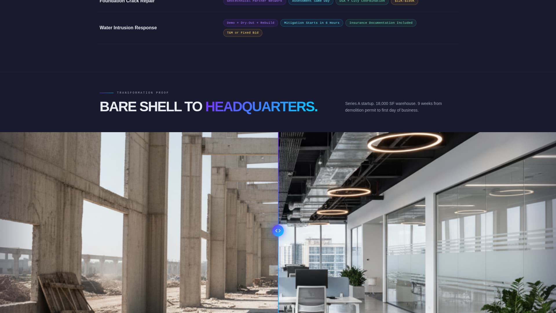 Scaffold - High-velocity Construction Landing Page Template