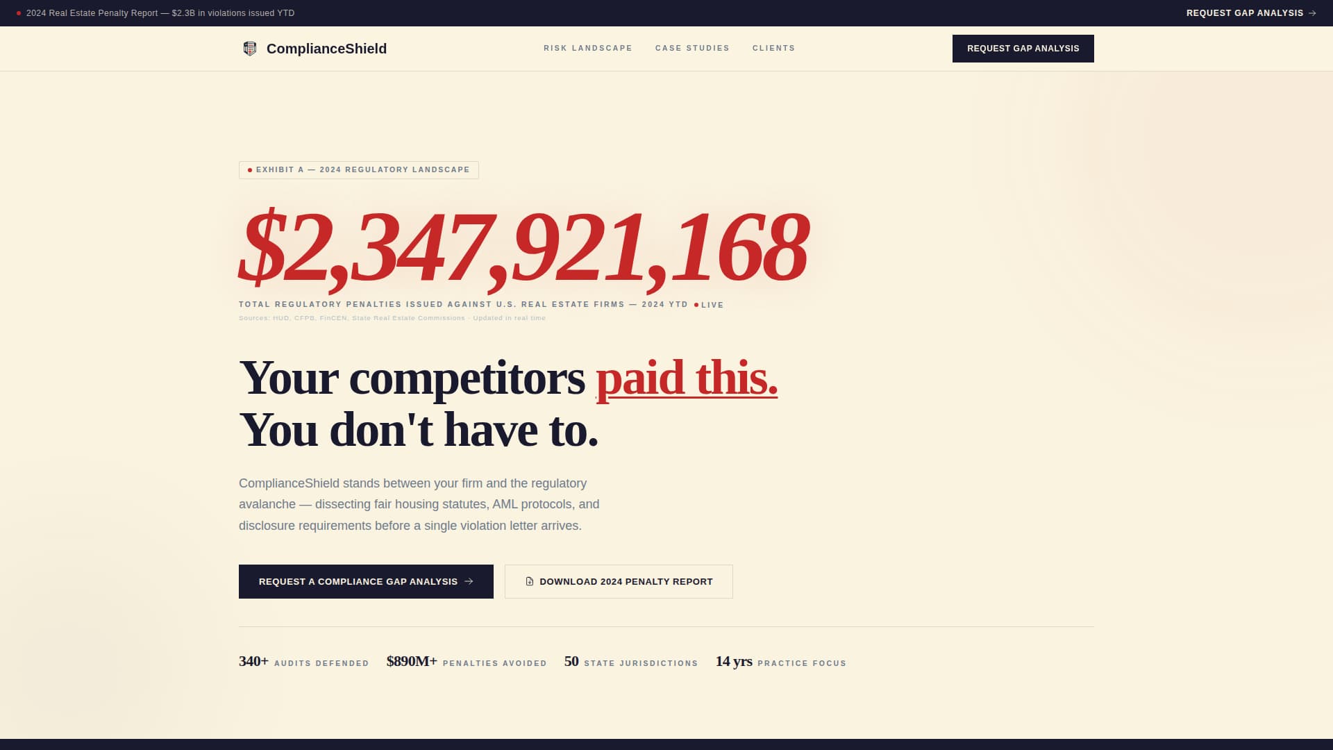 Complianceshield - Authoritative Realestate Landing Page Template
