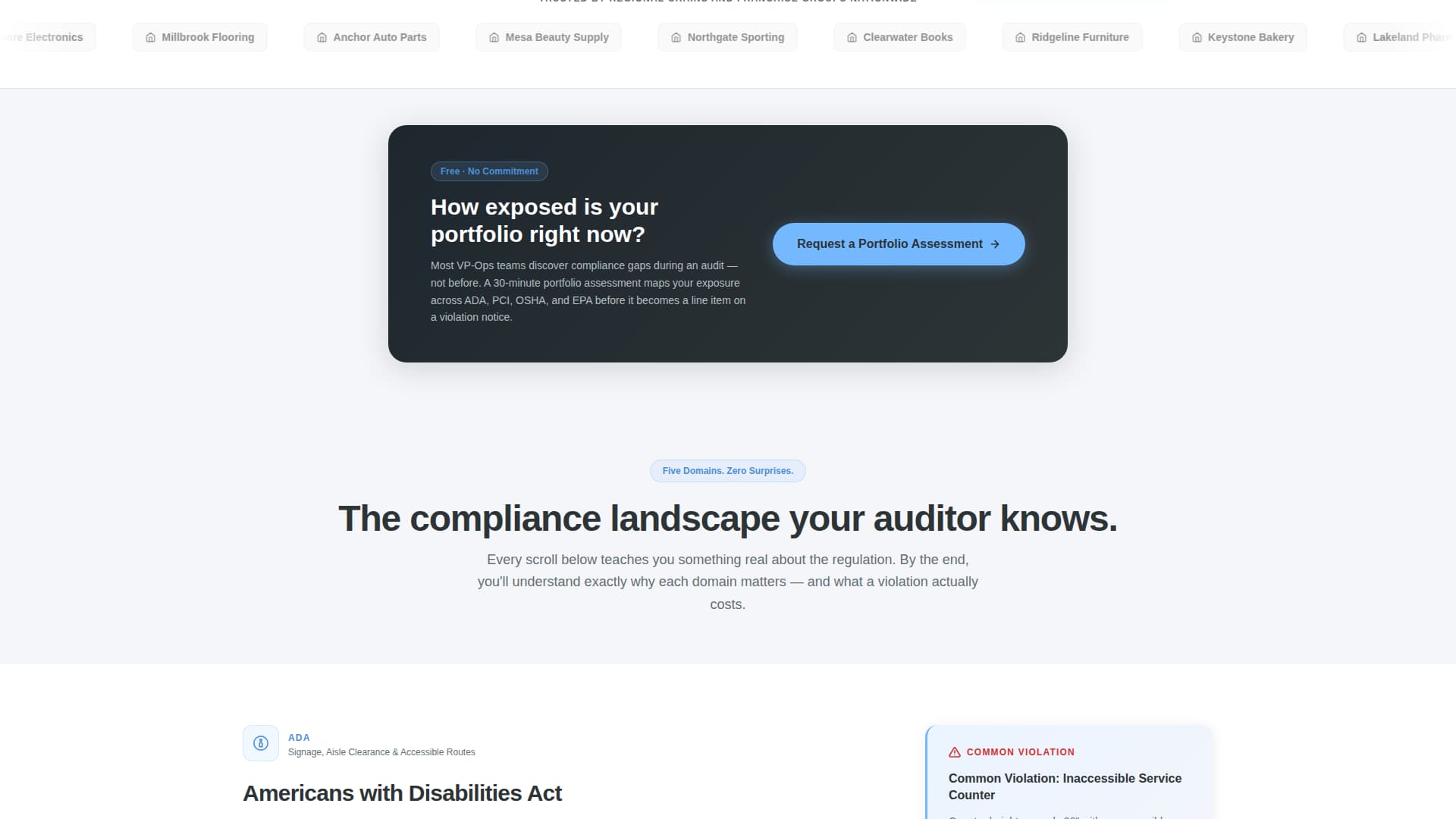 Comply - Authoritative Retail Landing Page Template
