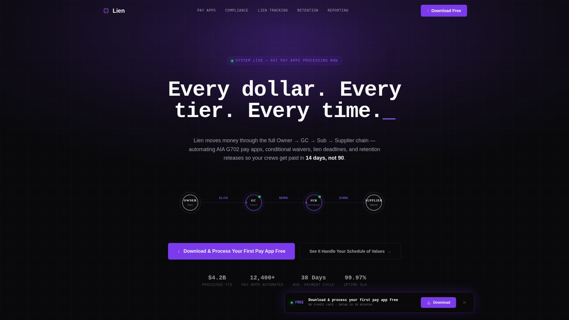Lien - Powerful Construction Landing Page Template