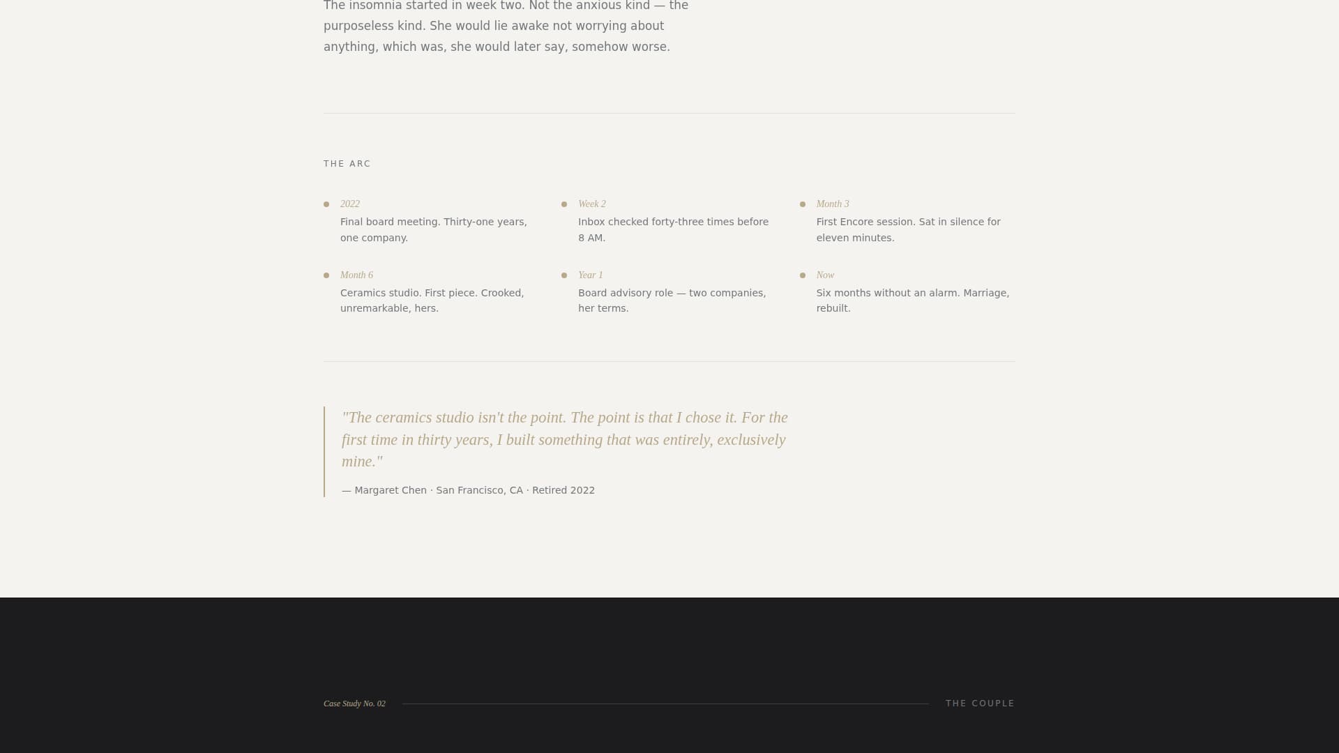 Encore - Transformative Retirement Landing Page Template