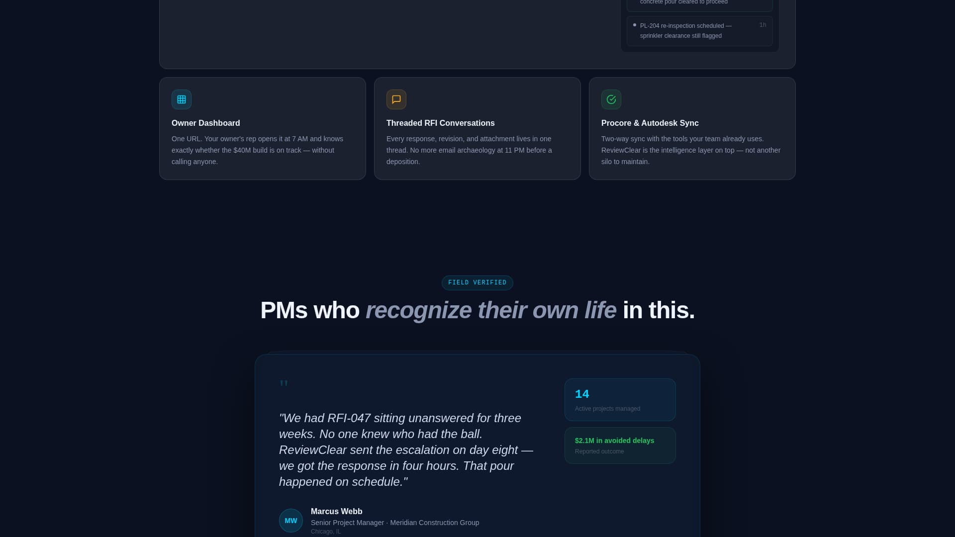 Reviewclear - Powerful Construction Landing Page Template
