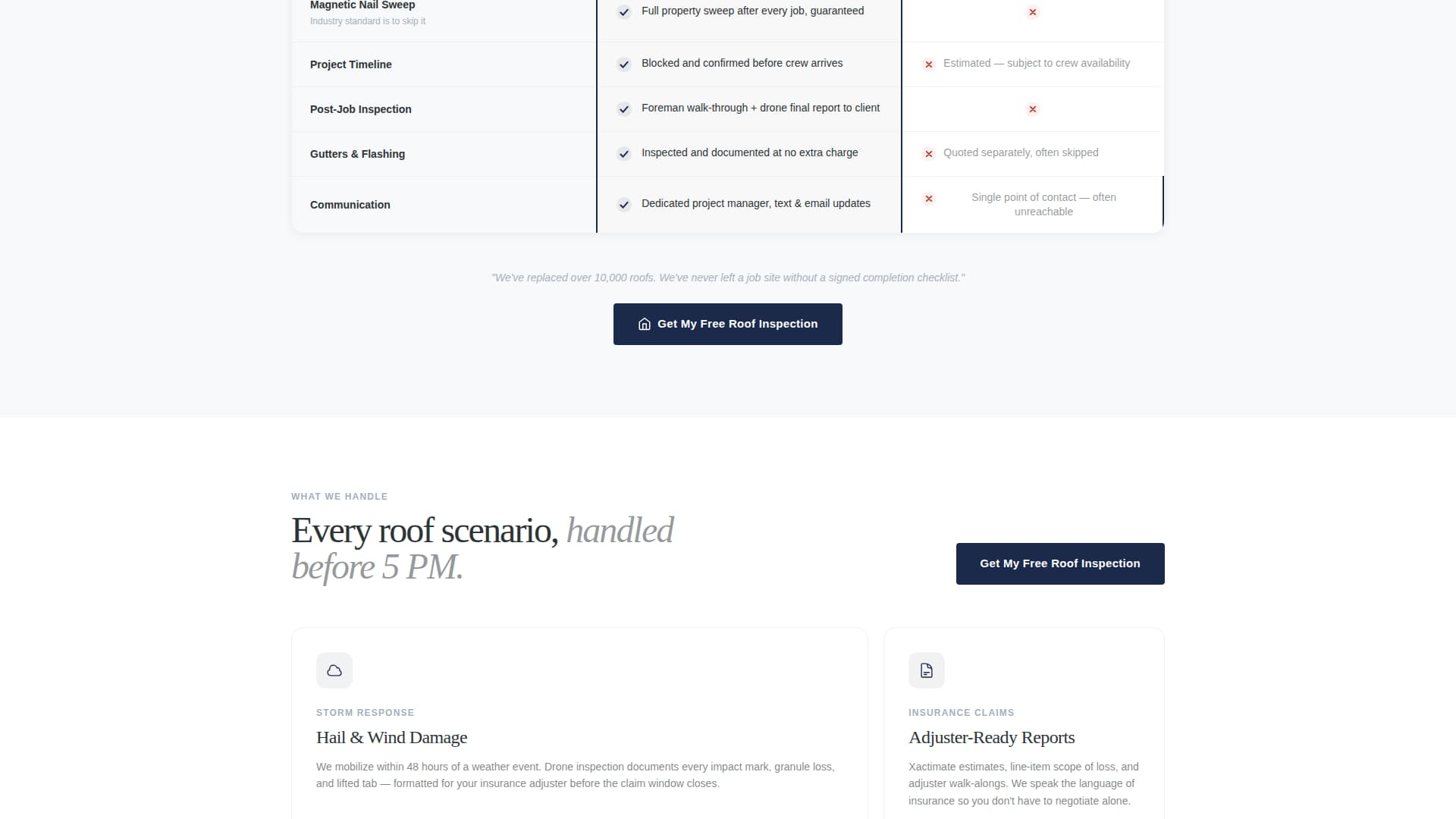 Ridgeline - Authoritative Roofing Landing Page Template