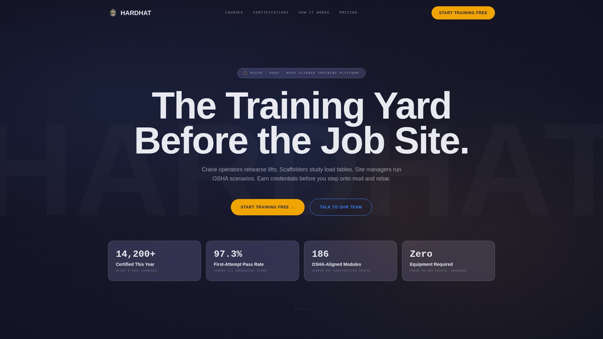 Hardhat - Glassmorphic Construction Landing Page Template