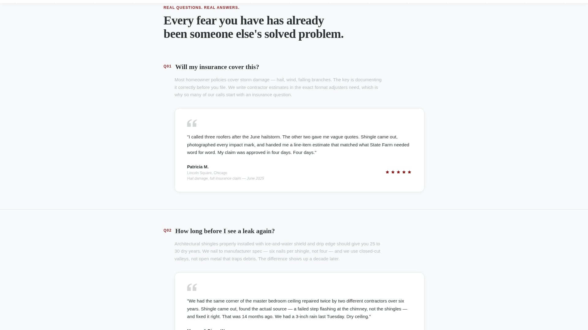 Shingle - Trusted Roofer Landing Page Template