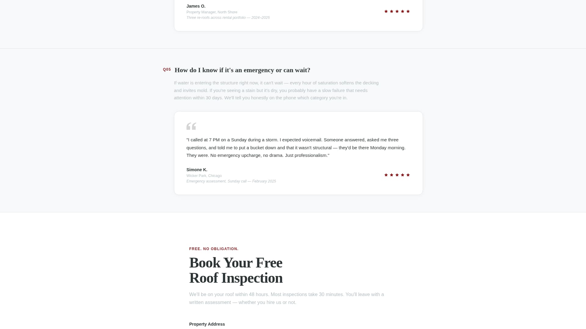 Shingle - Trusted Roofer Landing Page Template