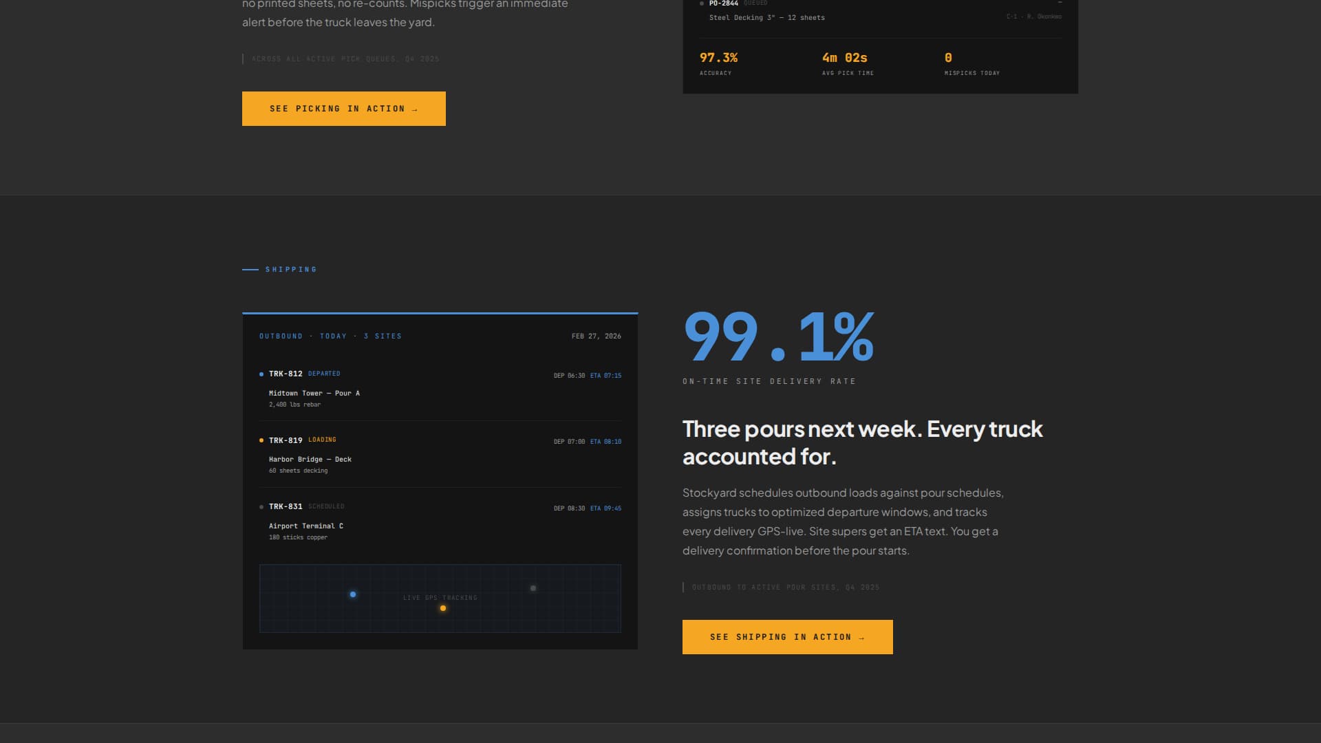 Stockyard - Powerful Construction Warehouse Landing Page Template