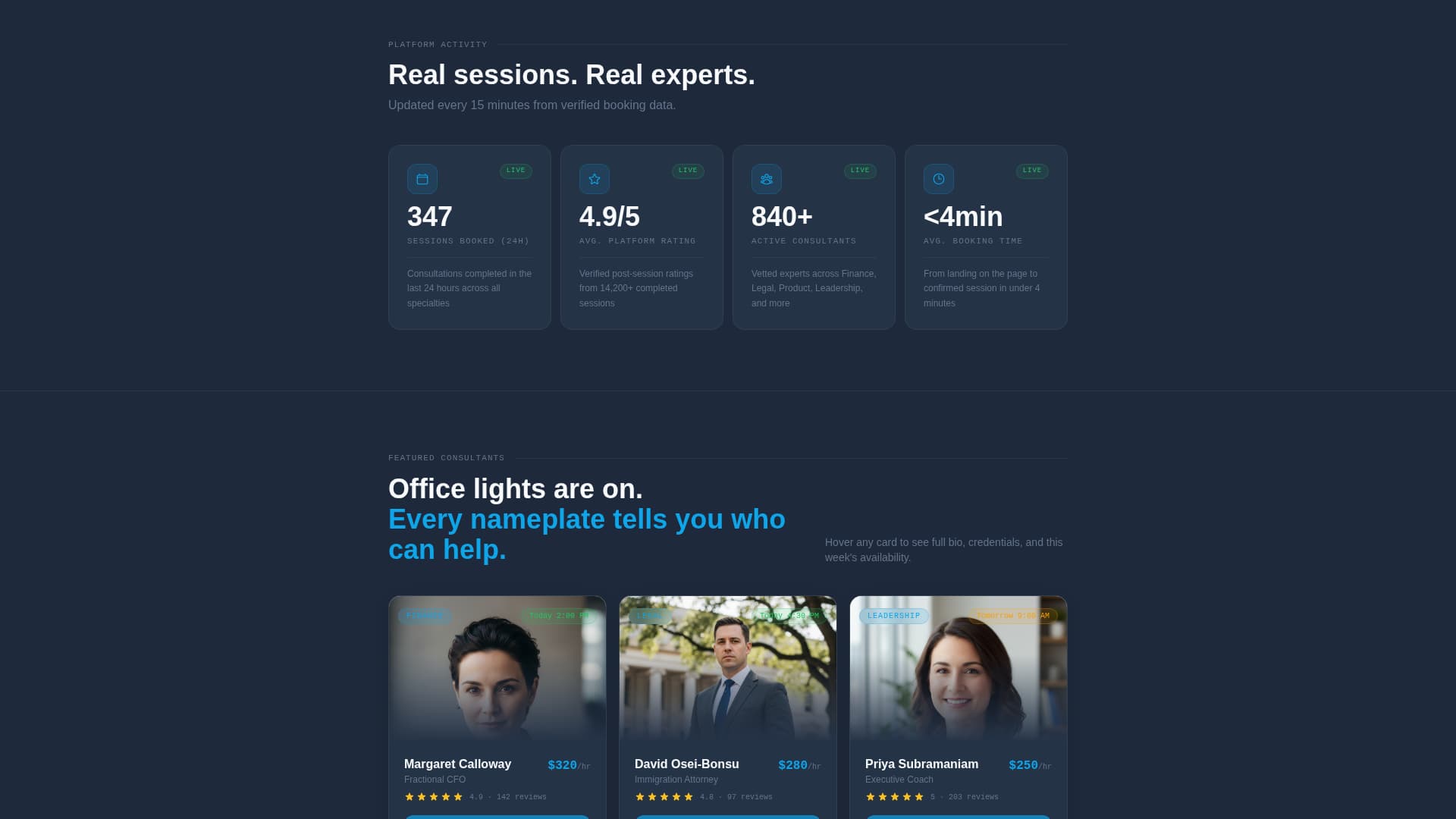 Consult - Powerful Booking Landing Page Template