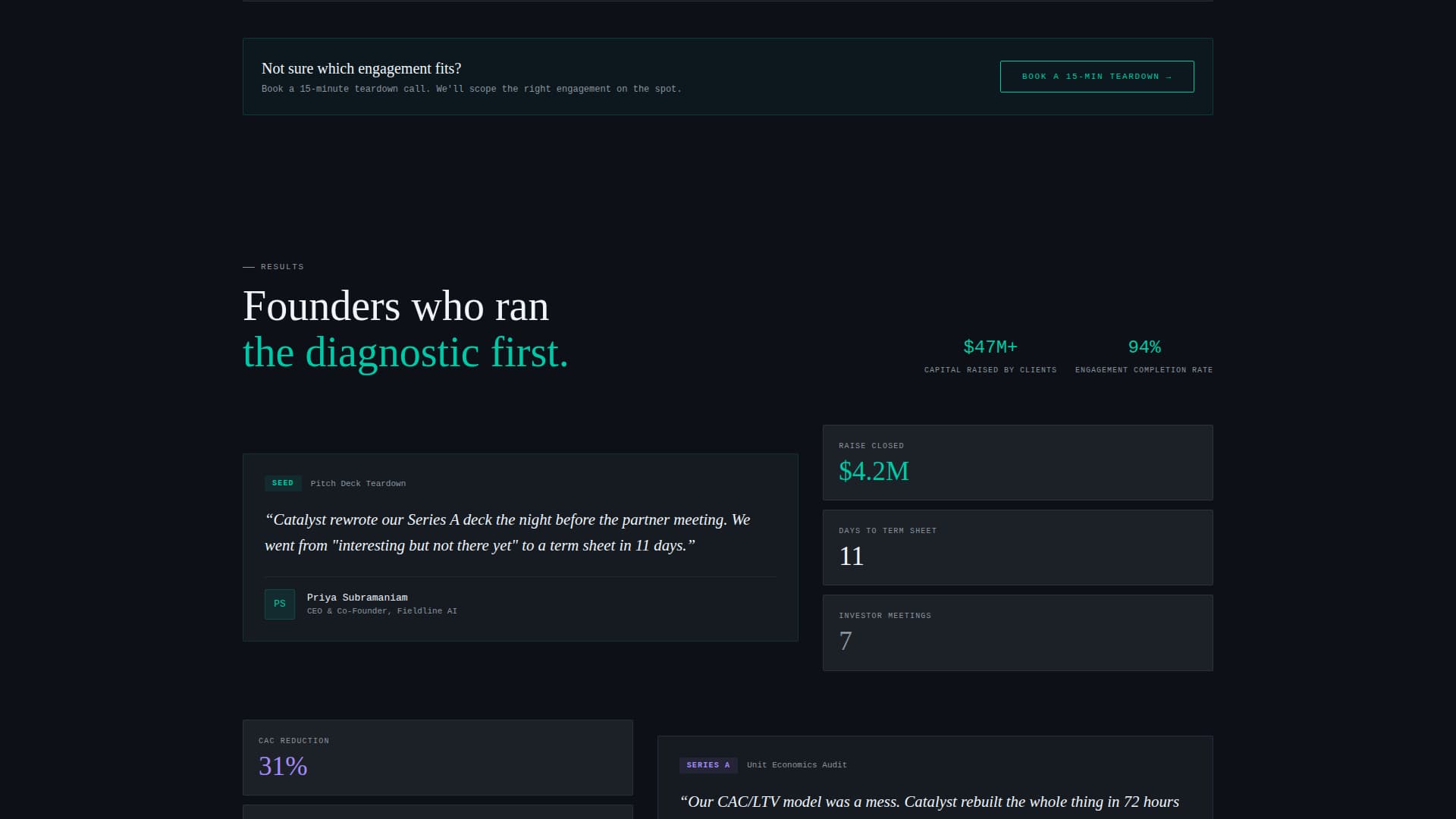High-Velocity Consulting Runway Calculator Website Template