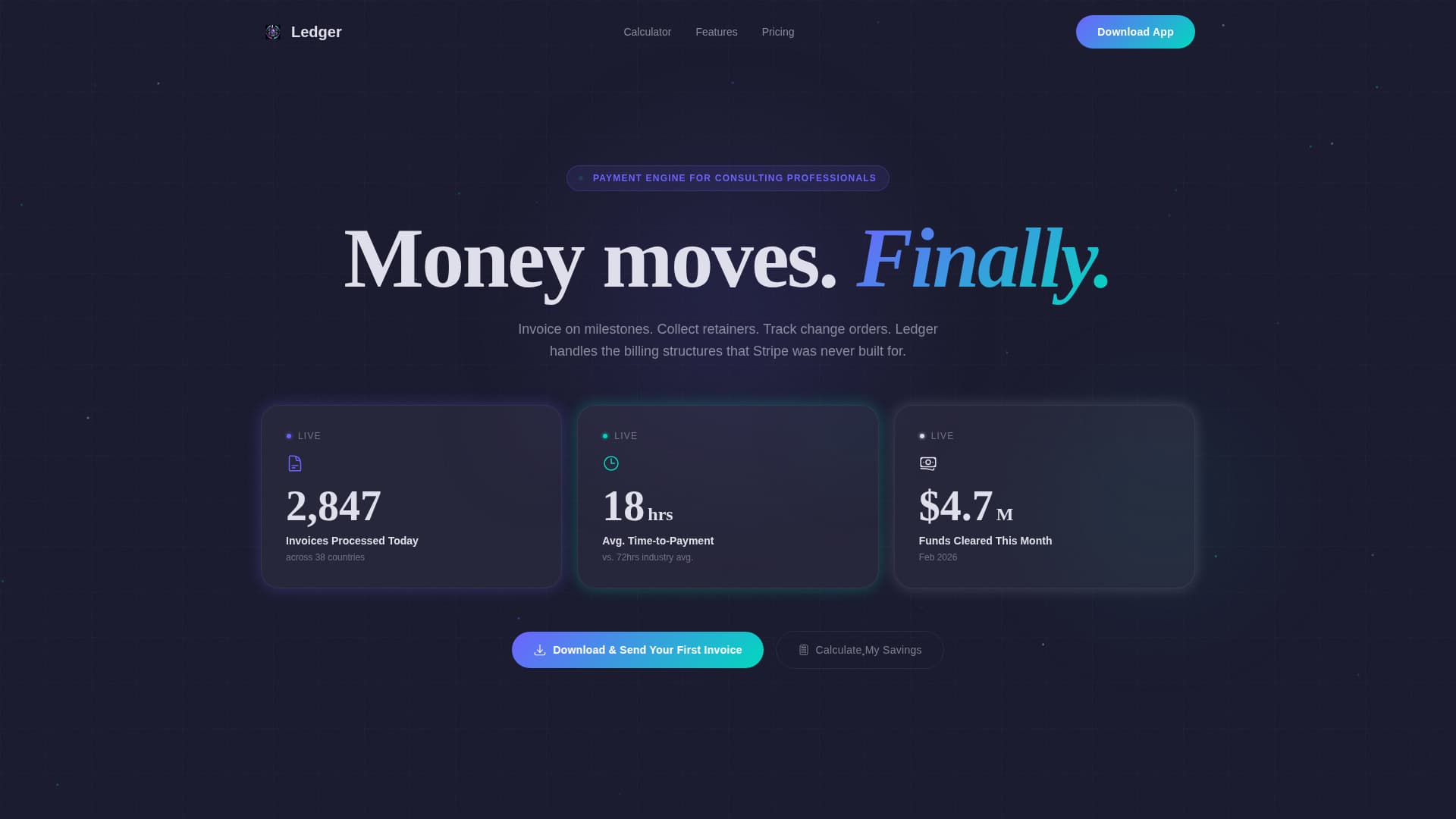 Ledger - Dynamic Consulting Landing Page Template