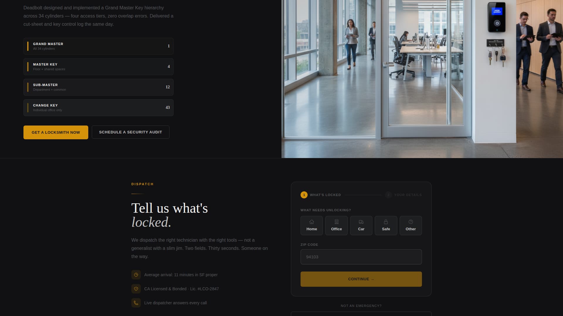 Deadbolt - Rapid Locksmith Landing Page Template
