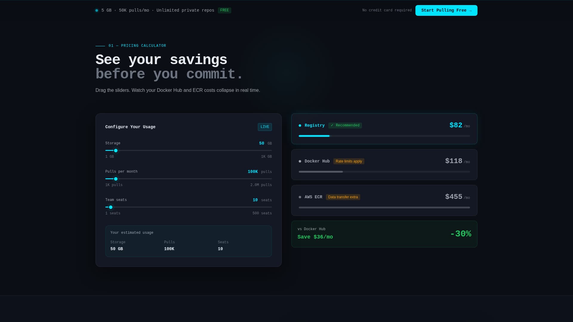 Registry - Powerful Container Landing Page Template